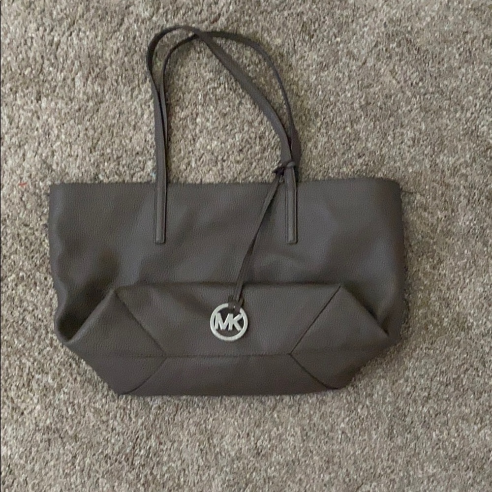 Michael Kors textured leather tote handbag